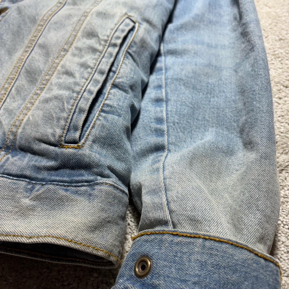 Chubbies Sherpa‎ Lined Denim Trucker Jean Jacket Size Small - Picture 3 of 9